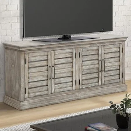 Vintage Farmhouse 68 in. TV Console with Adjustable Shelves